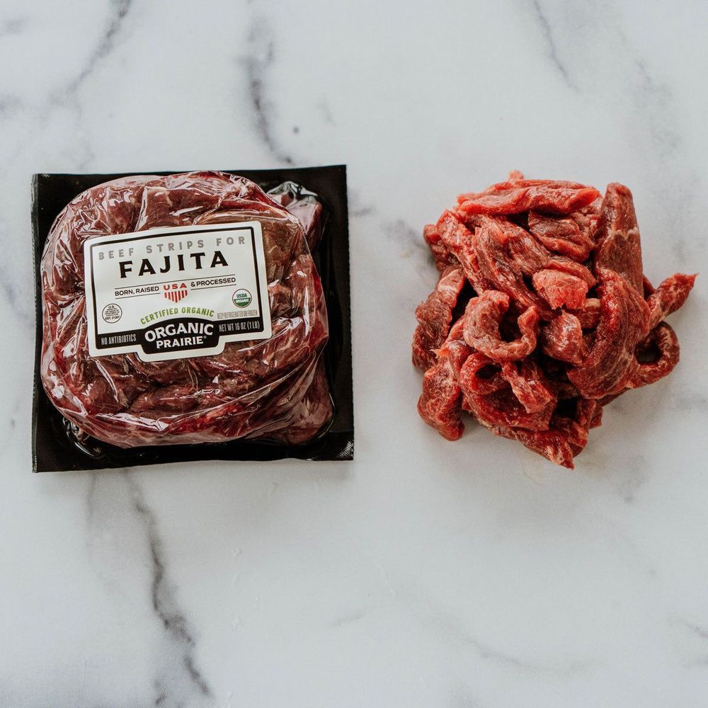 Organic Prairie Beef Fajita Meat, 1.02 Pound -- 8 Per Case