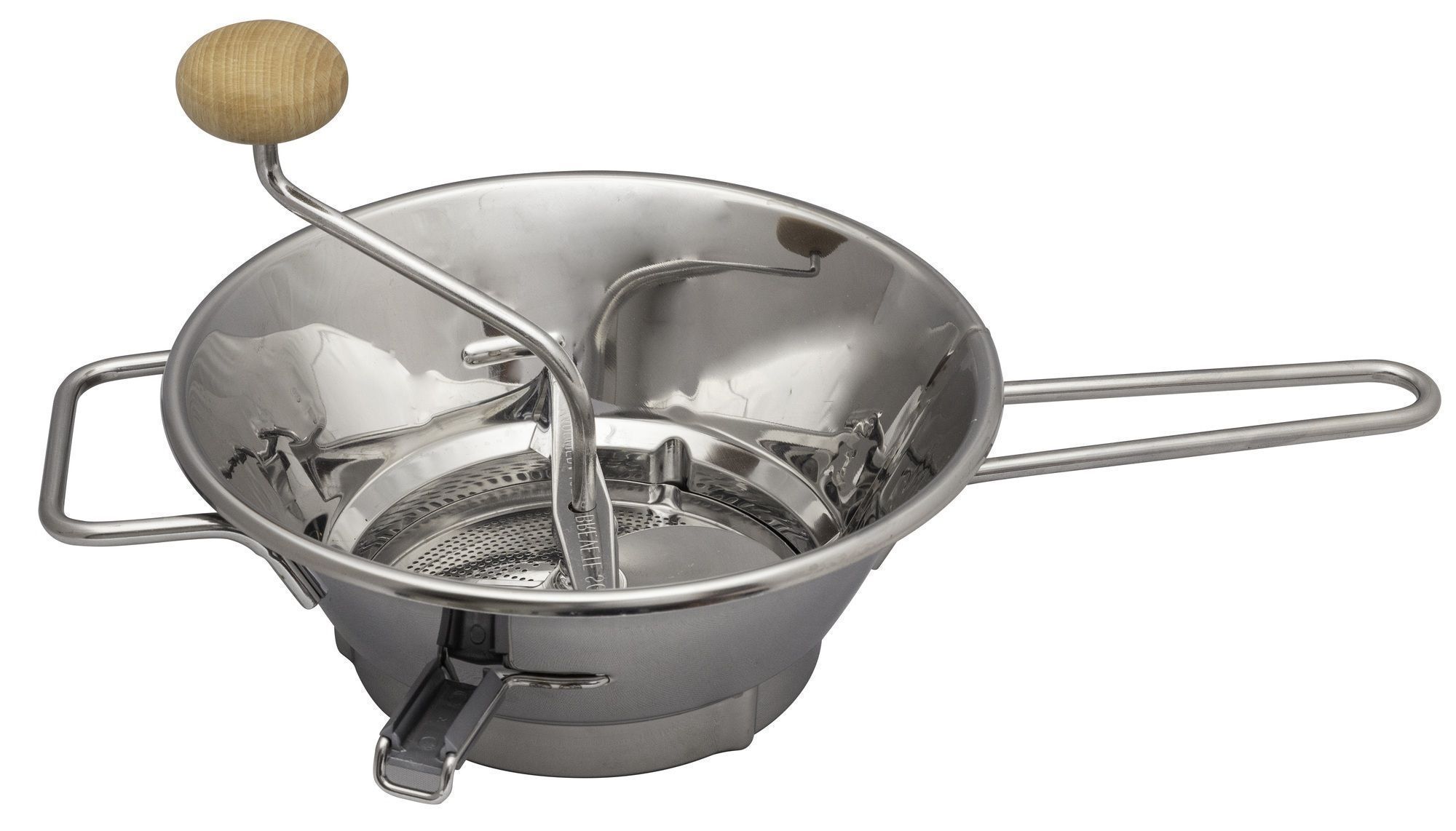 Guillouard Stainless Steel Food Mill With 3 Grids, 14.9 X 9.4 X 6.5 Inch