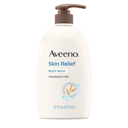 Aveeno Fragrance Free Skin Relief Body Wash, 33 Fluid Ounce -- 6 Per Case