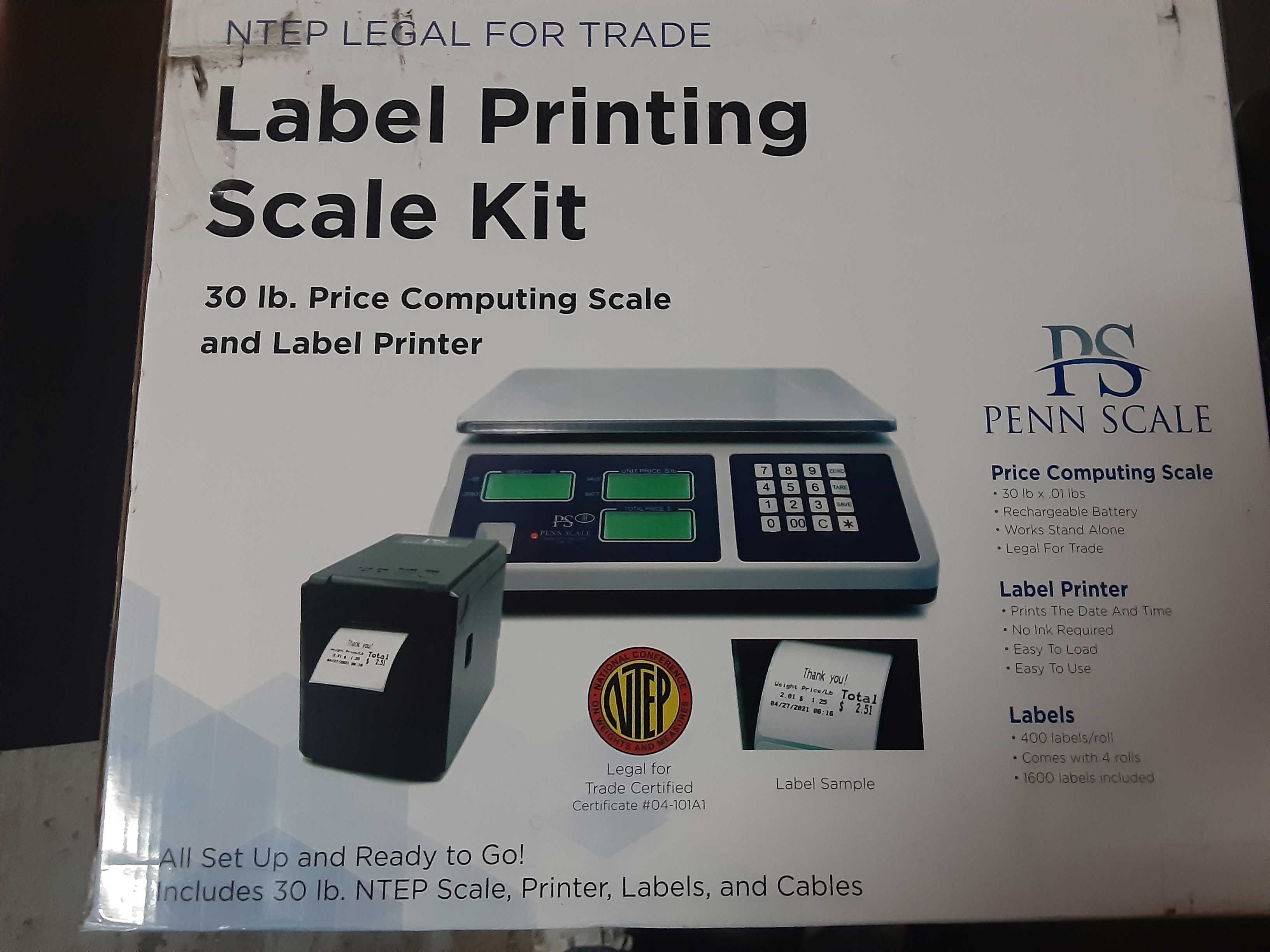 Penn Scale Price Computing Scale With Printer, 30 Pound