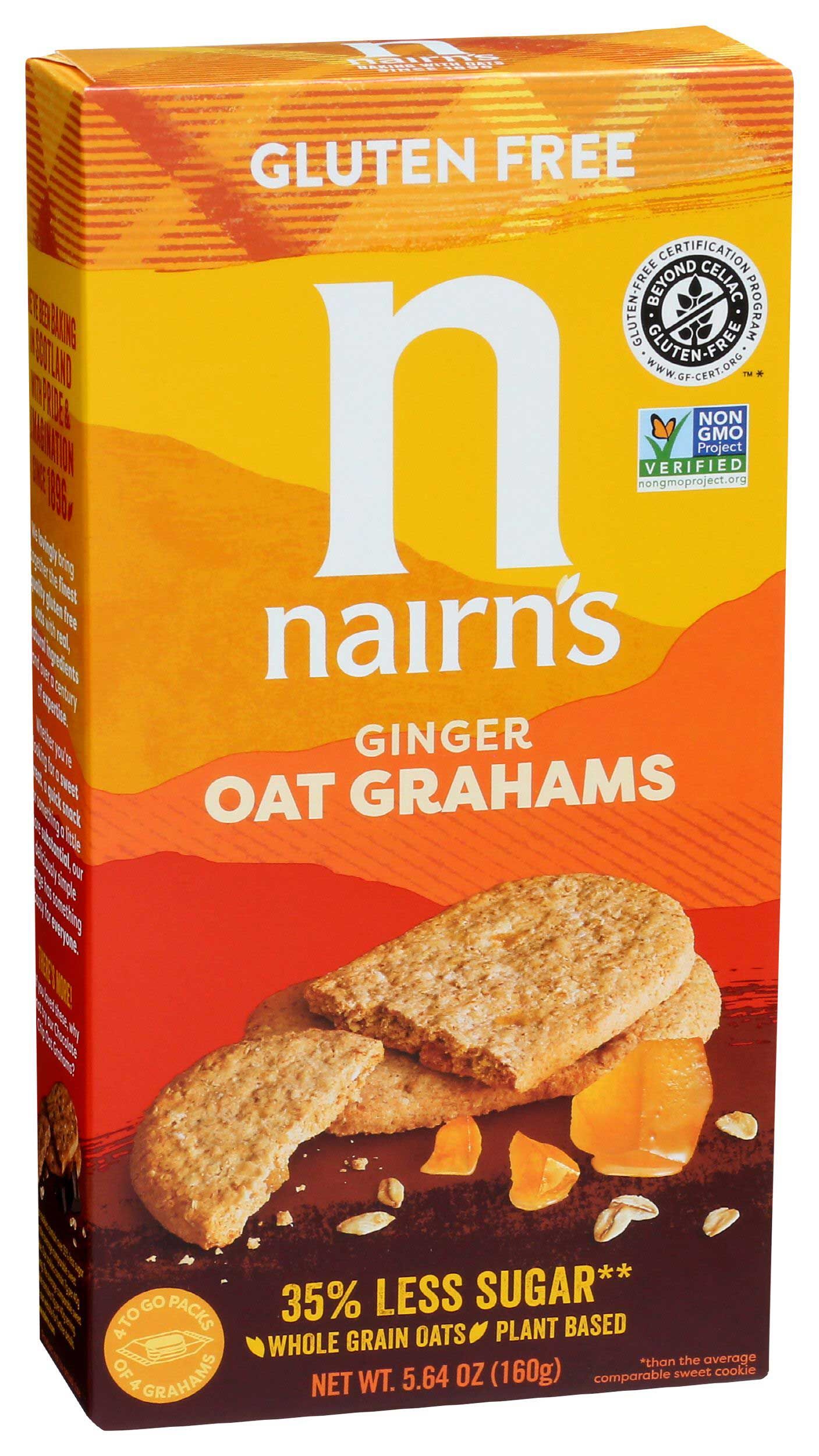Nairn's Gluten Free Stem Ginger Oat Graham Cookie, 5.64 Ounce -- 6 Per Case