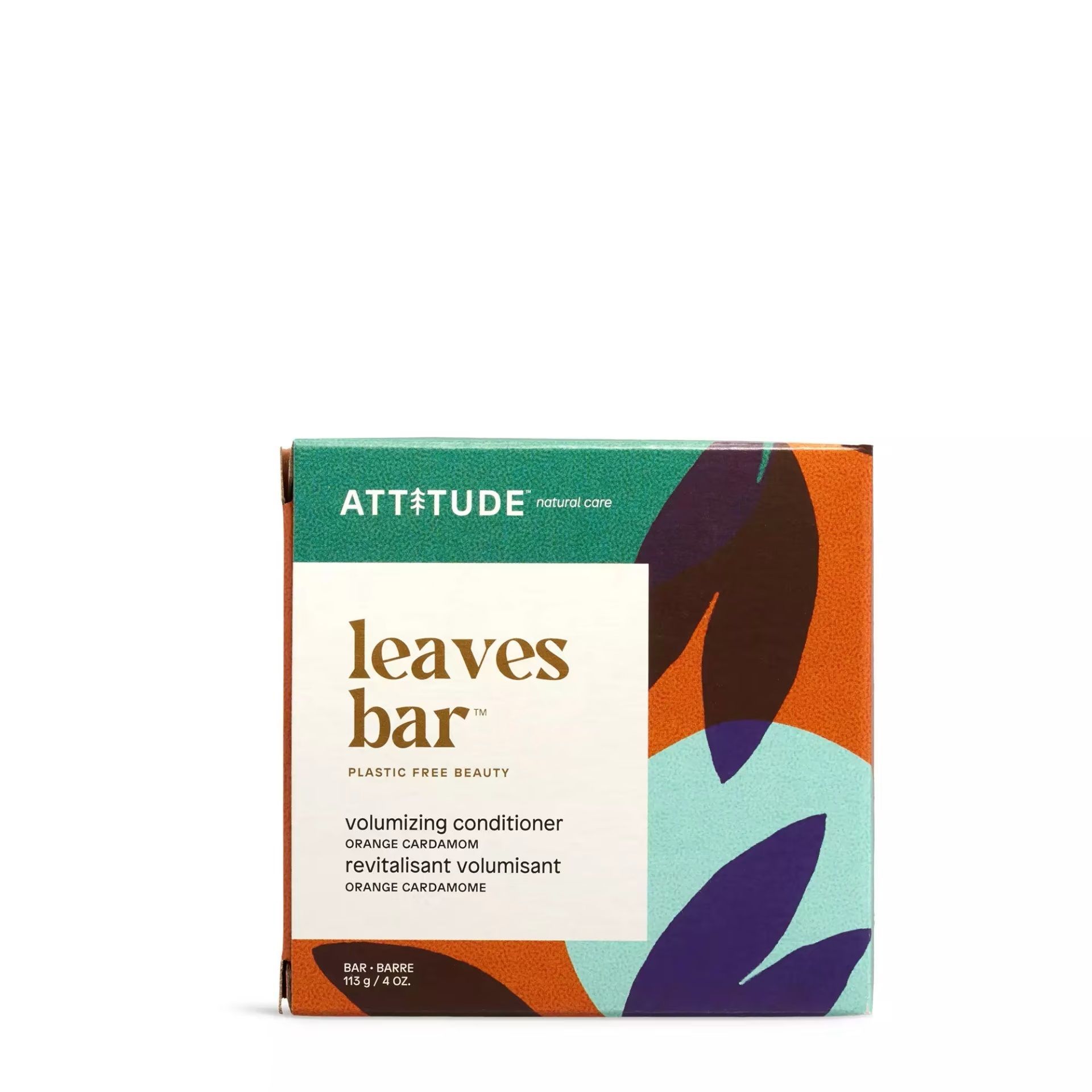 Attitude Orange Cardamom Volumizing Conditioner Bar, 4 Fluid Ounce