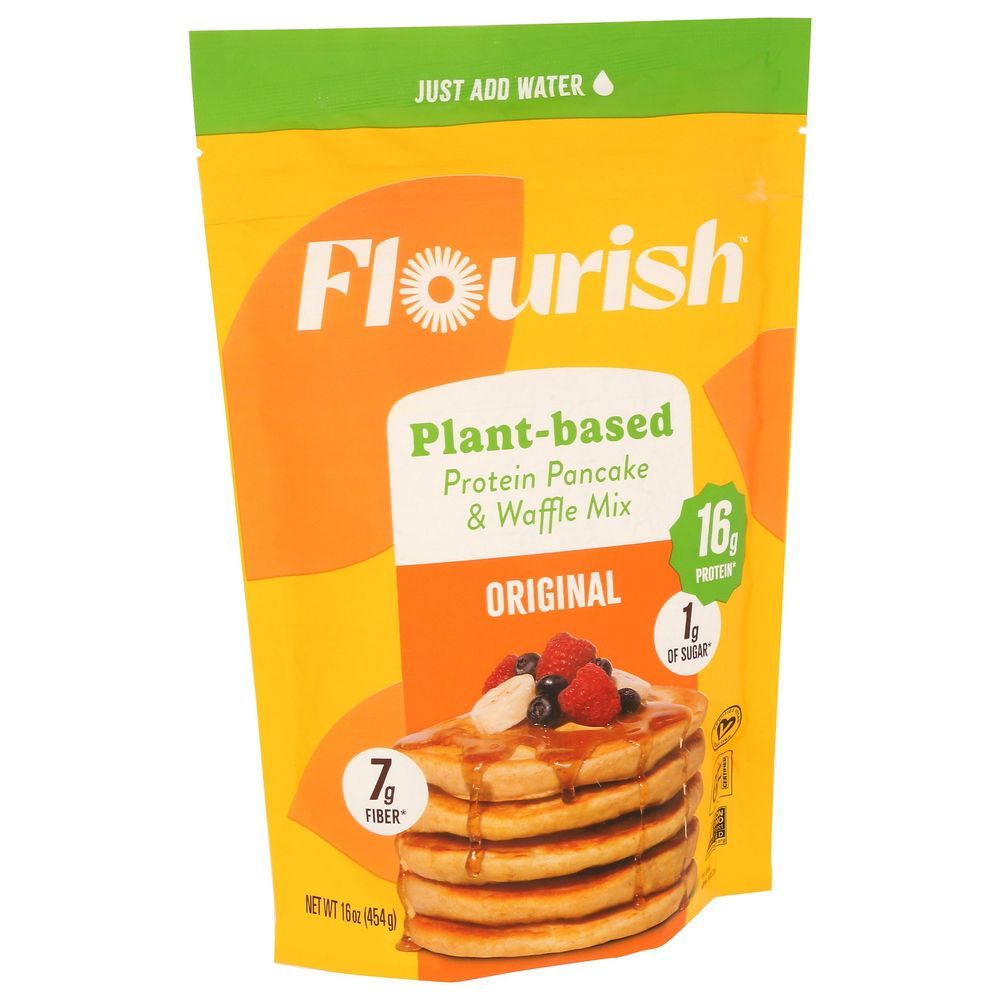 Flourish Plant Based Original Protein Pancake Mix, 16 Ounce -- 8 Per Case