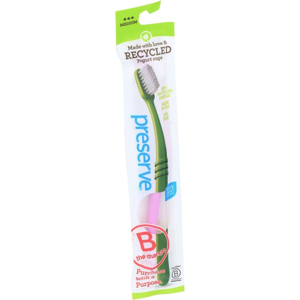 Preserve Adult Medium Toothbrush -- 6 Per Case