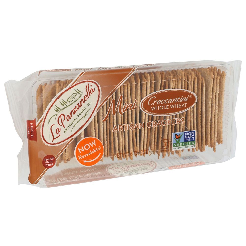 La Panzanella Croccantini Whole Wheat Mini Artisan Cracker, 6 Ounce -- 12 Per Case