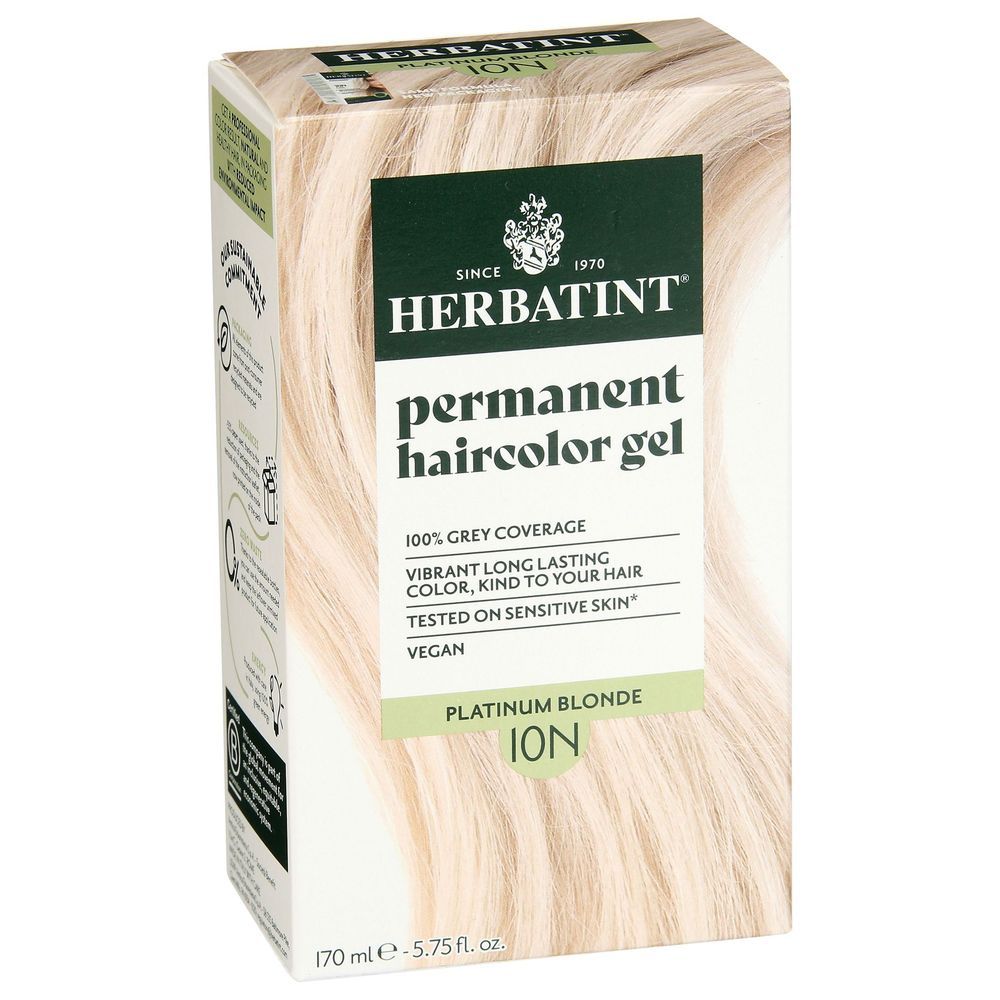 Herbatint 10n Platinum Blonde Permanent Haircolor Gel, 5.75 Ounce -- 3 Per Case