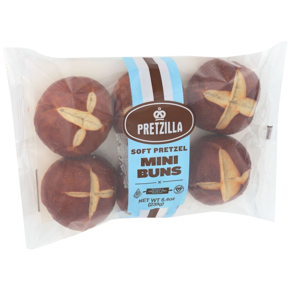 Pretzilla Soft Pretzel Mini Bun, 8.4 Ounce -- 15 Per Case