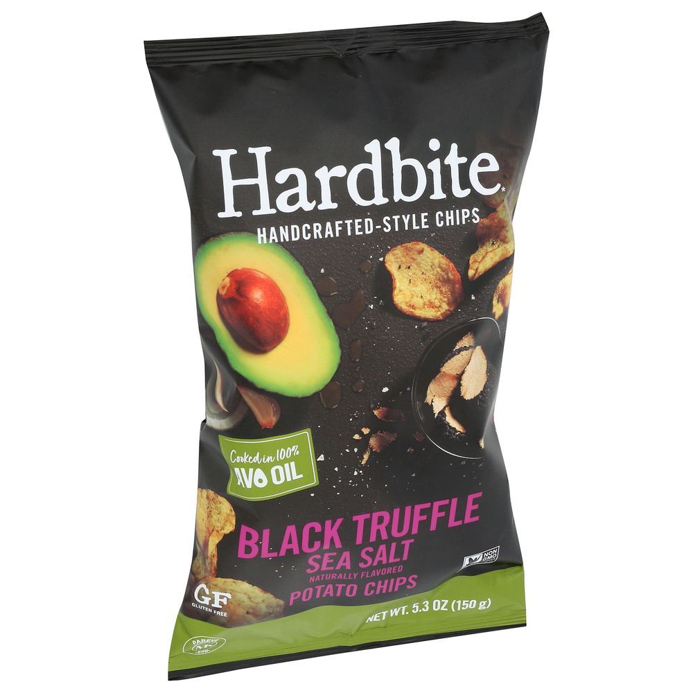 Hardbite Black Truffle Sea Salt Potato Chips, 5.3 Ounce -- 6 Per Case