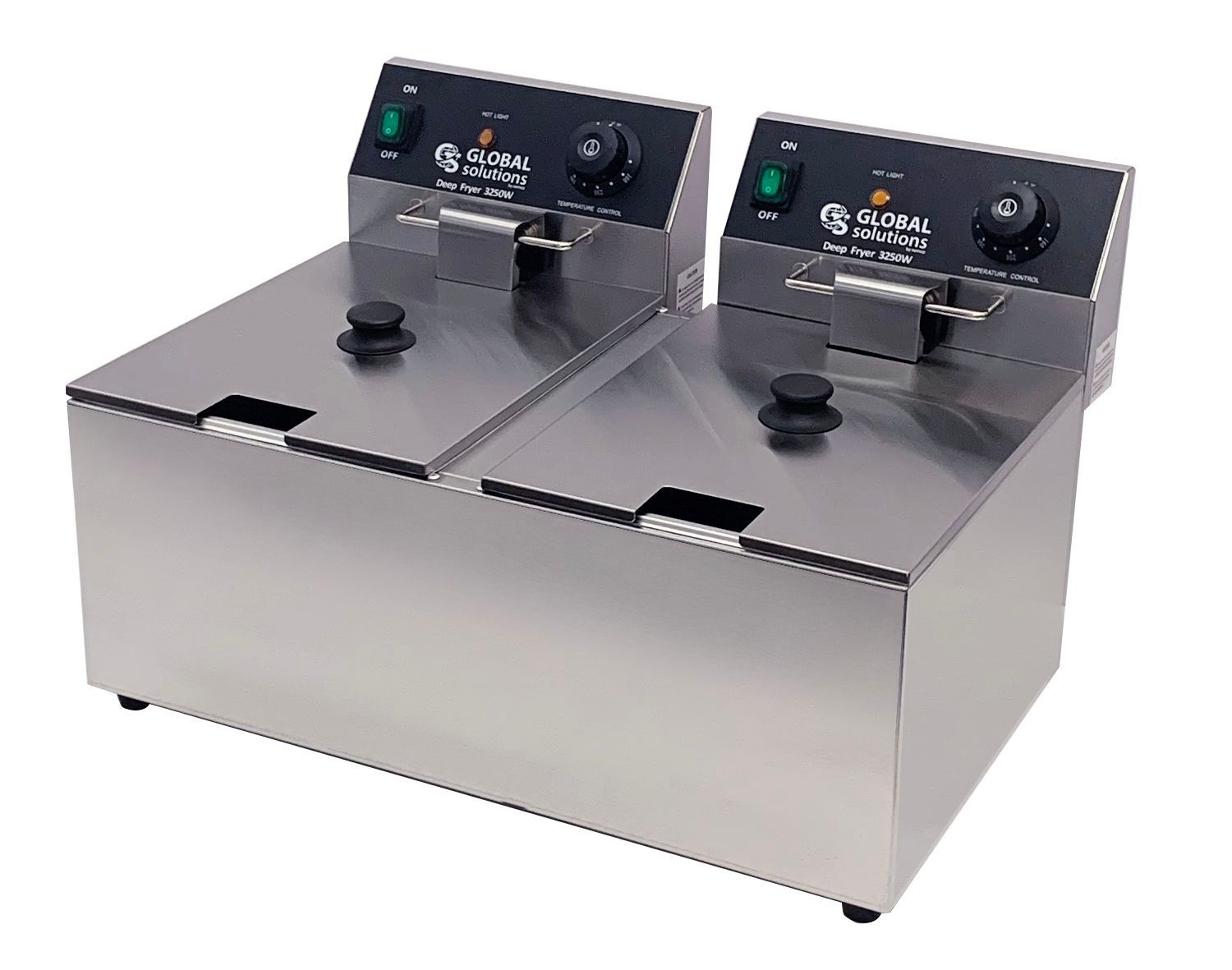 Global Solutions 208/240 Volt Deep Fryer, 32 Pound Oil Capacity
