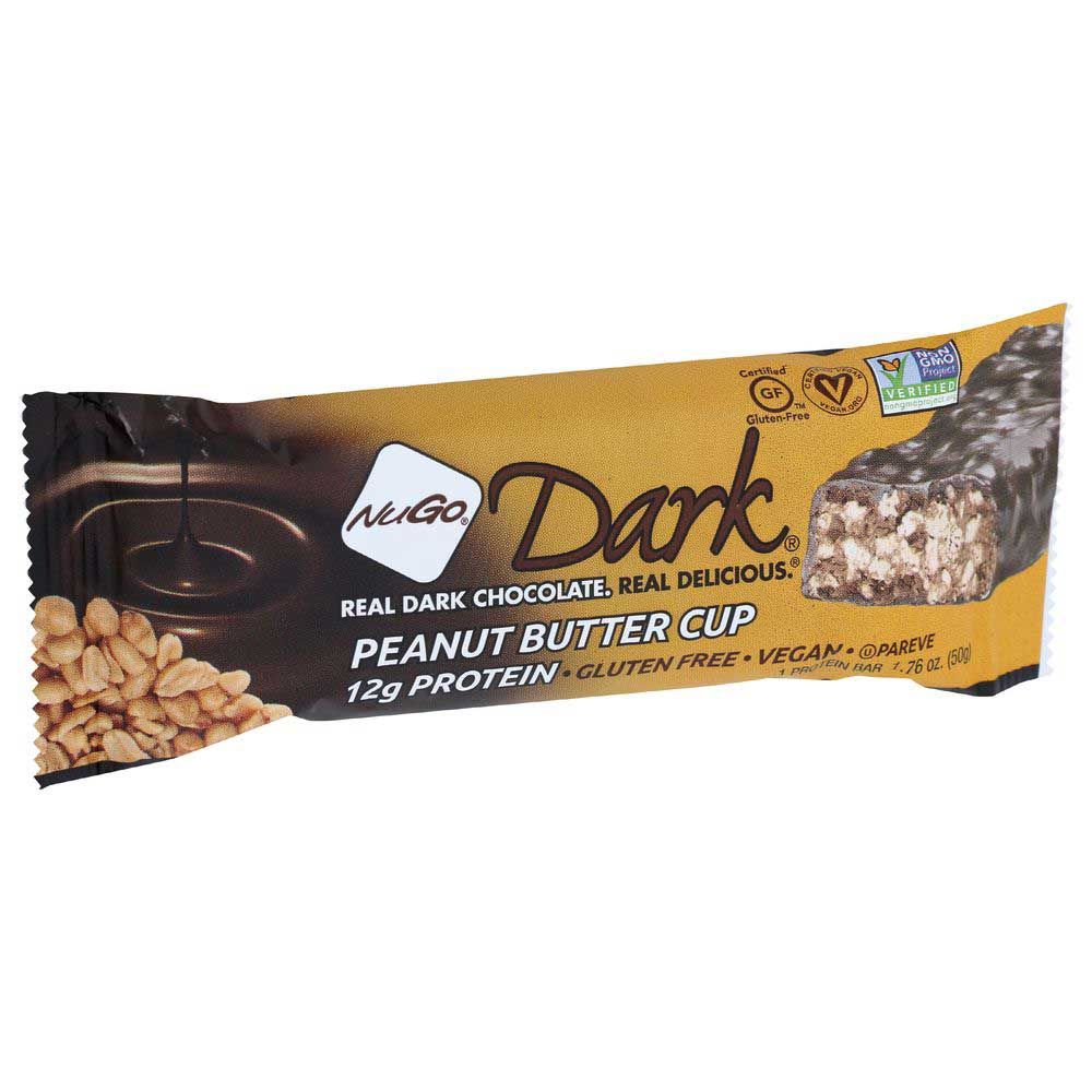 Nugo Dark Peanut Butter Chocolate Nutrition Bar, 1.76 Ounce Cup -- 12 Per Case