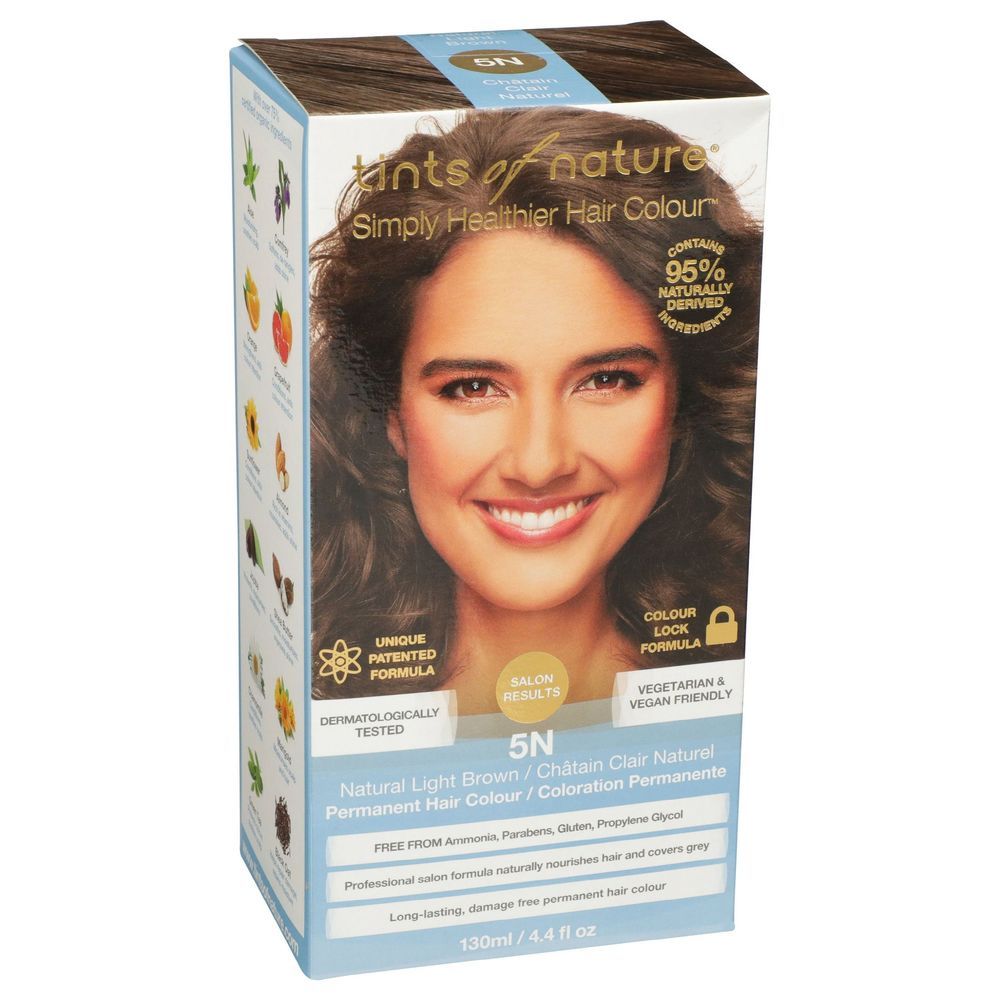 Tints Of Nature 5n Natural Light Brown Permanent Hair Color, 4.4 Fluid Ounce