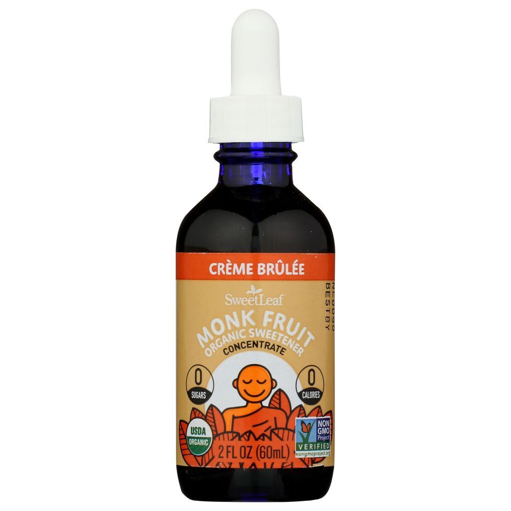 Sweet Leaf Creme Brulee Liquid Monk Fruit Sweetener, 2 Ounce -- 6 Per Case