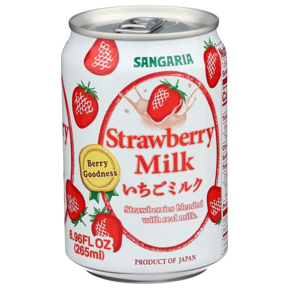 Sangaria Strawberry Milk Drink, 8.96 Fluid Ounce -- 24 Per Case