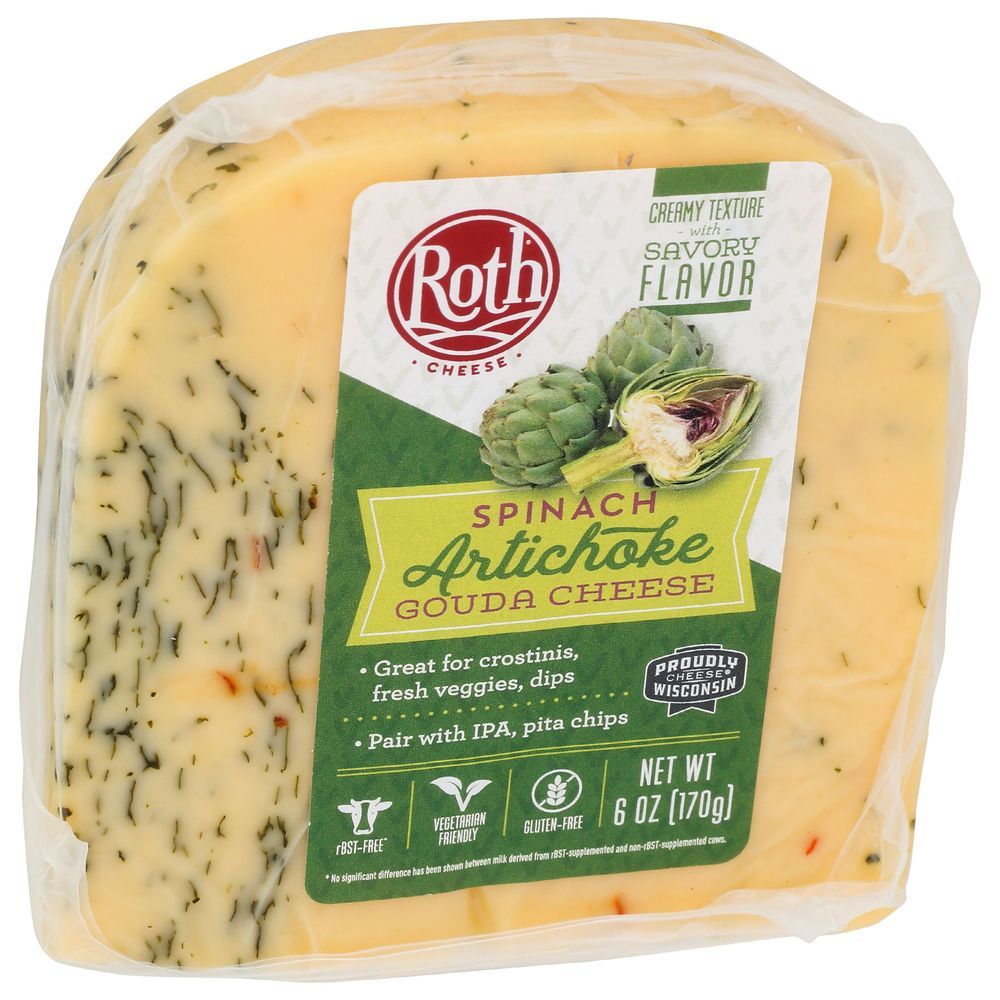 Roth Spinach Artichoke Gouda Cheese, 6 Ounce -- 12 Per Case
