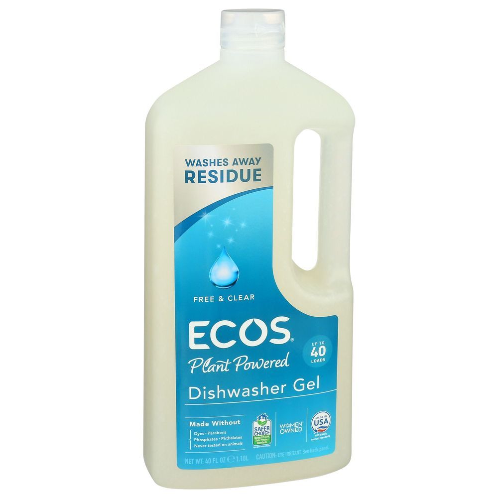 Ecos Free And Clear Dishwasher Gel, 40 Ounce