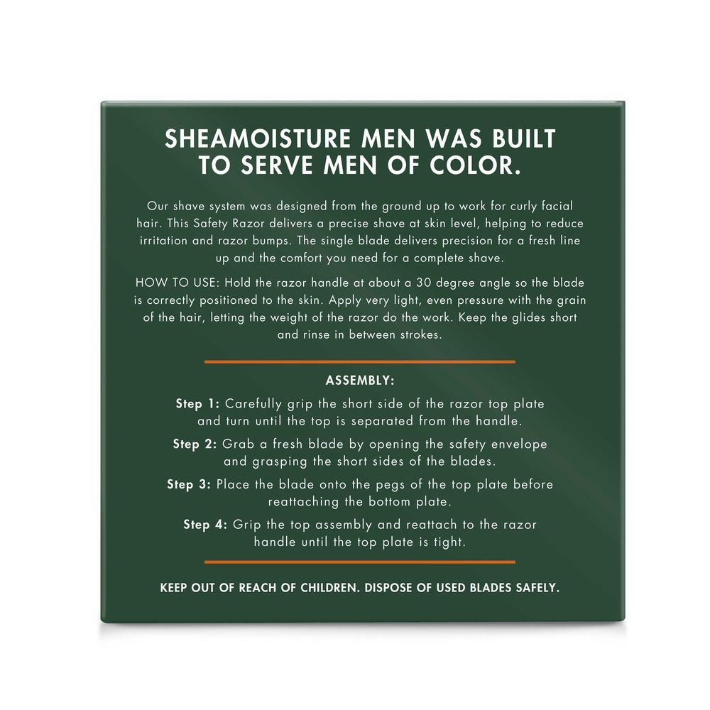 Shea Moisture Mens Razor Blade Refill For Single Blade Razor, 10 Count -- 12 Per Case