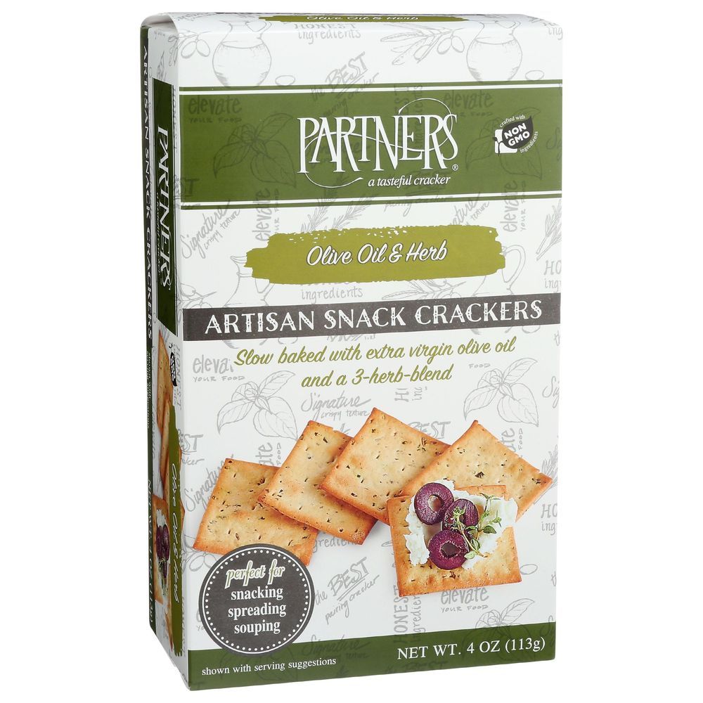 Partners Olive Oil And Herb Artisan Snack Crackers, 4 Ounce -- 6 Per Case