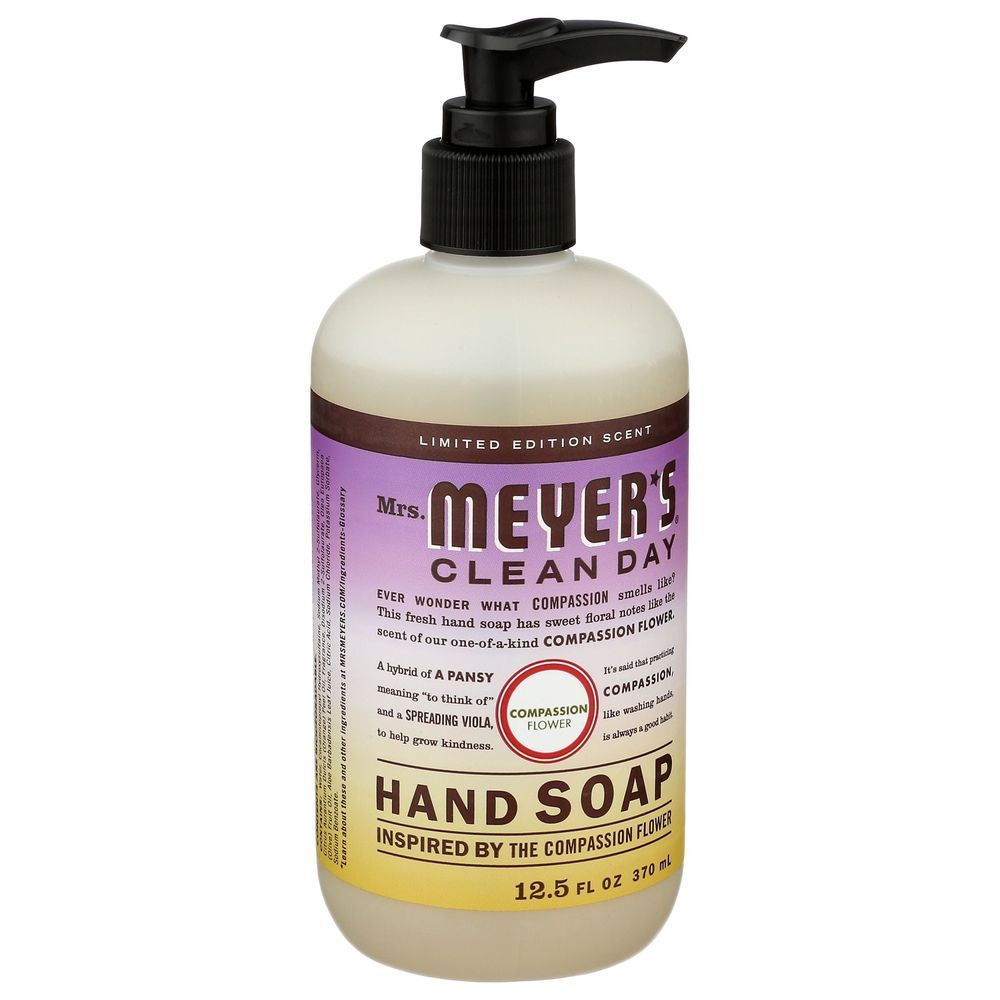 Mrs. Meyer's Clean Day Compassion Flower Liquid Hand Soap, 12.5 Fluid Ounce -- 6 Per Case