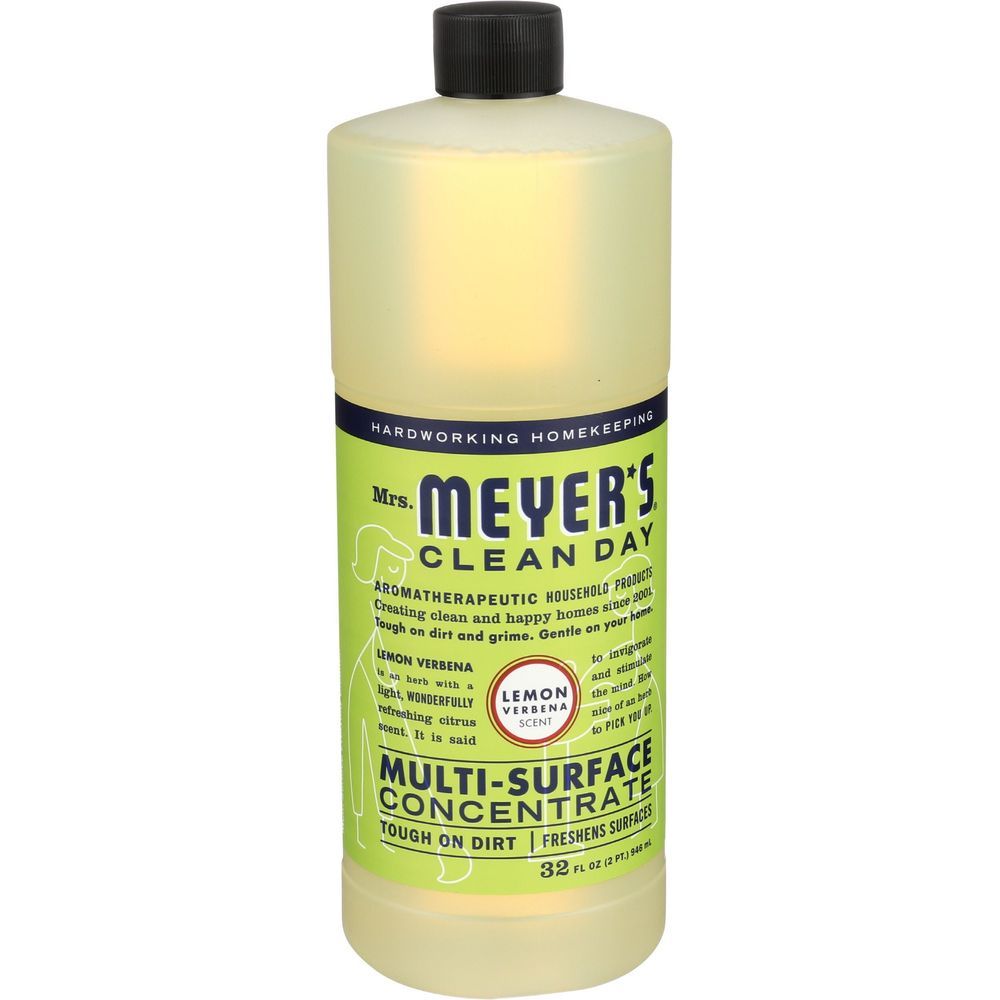Mrs. Meyer's Clean Day Lemon Verbena Scent Multi Surface Cleaner Concentrate, 32 Ounce -- 6 Per Case