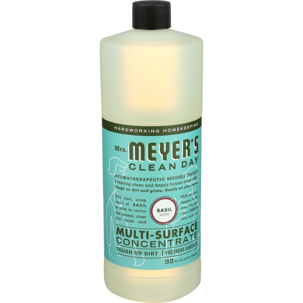Mrs. Meyer's Clean Day Basil Scent Basil Multi Surface Cleaner Concentrate, 32 Ounce -- 6 Per Case