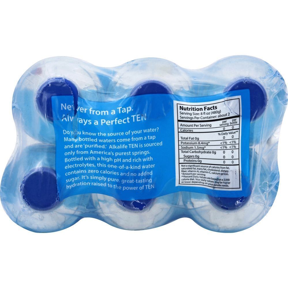 Ten Alkaline Spring Water, 16.9 Fluid Ounce -- 4 Per Case