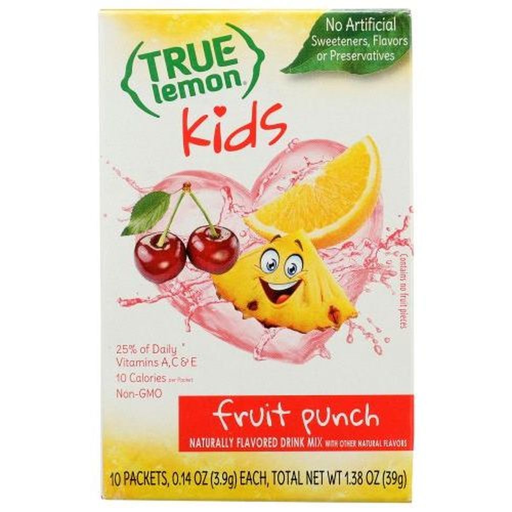 True Citrus Tru Lemon Kids Fruit Punch Drink Mix, 1.38 Ounce -- 12 Per Case