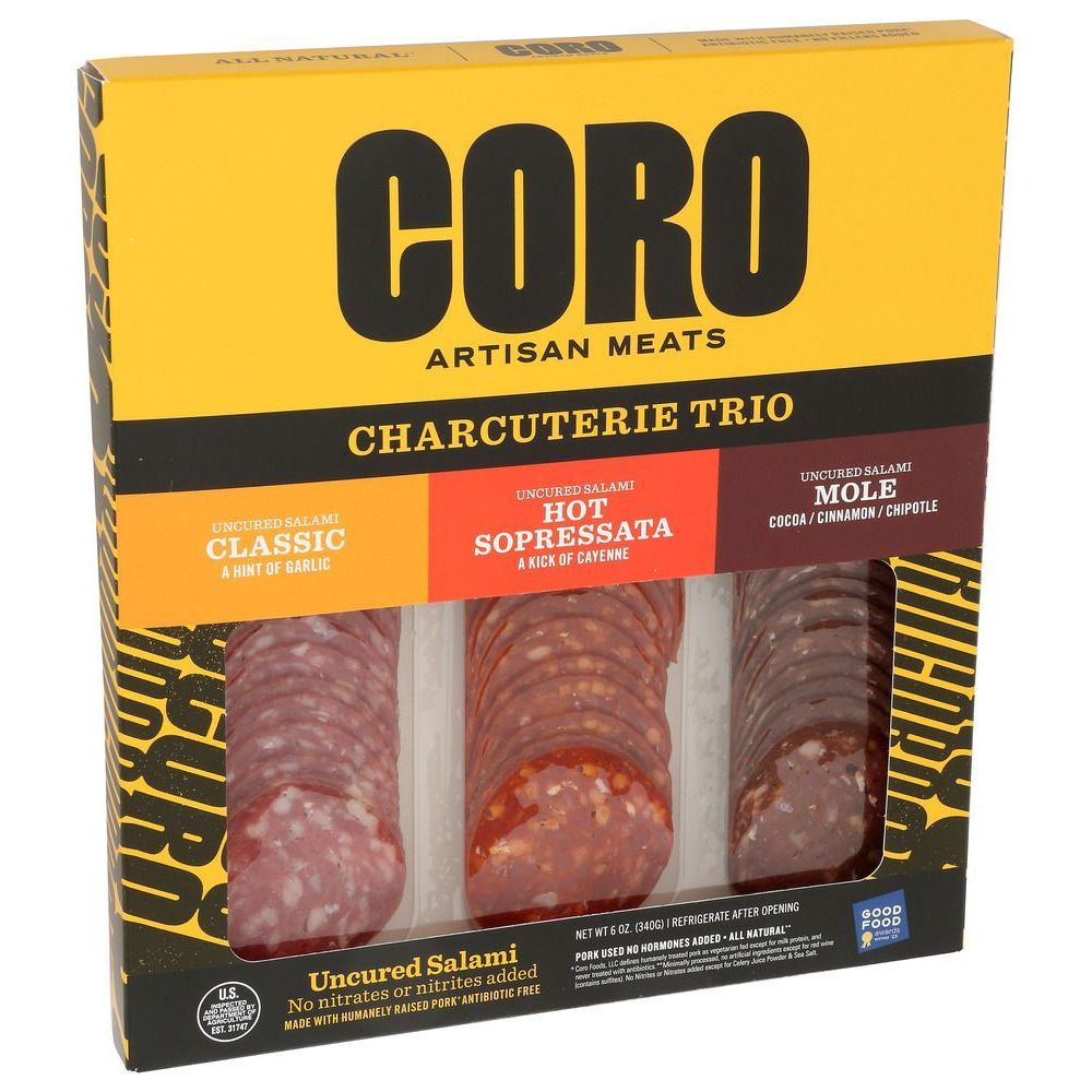 Coro Charcuterie Trio Sliced Meat, 6 Ounce -- 10 Per Case