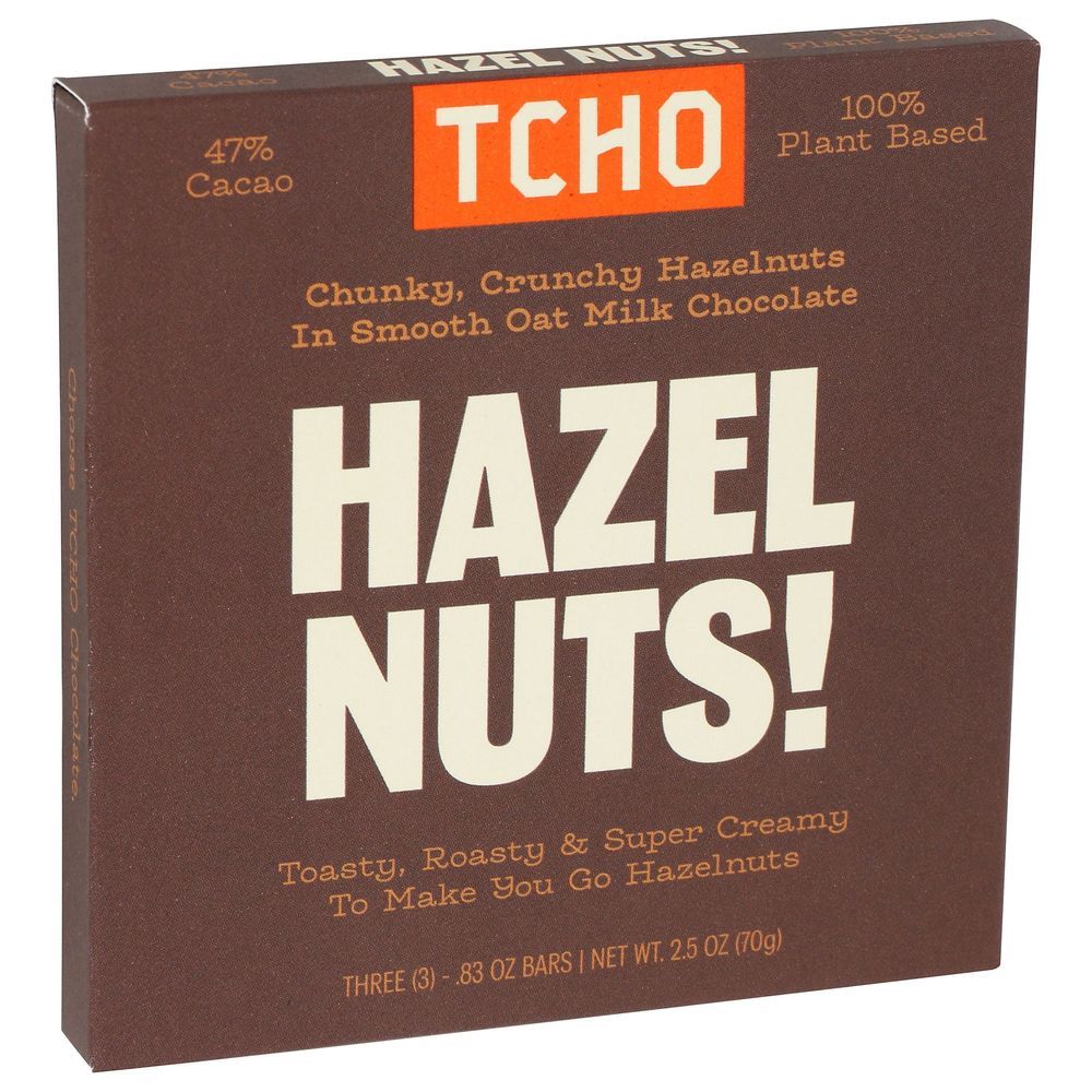 Tcho Hazel Nuts Bar Milk Chocolate Bar, 2.5 Ounce -- 10 Per Case