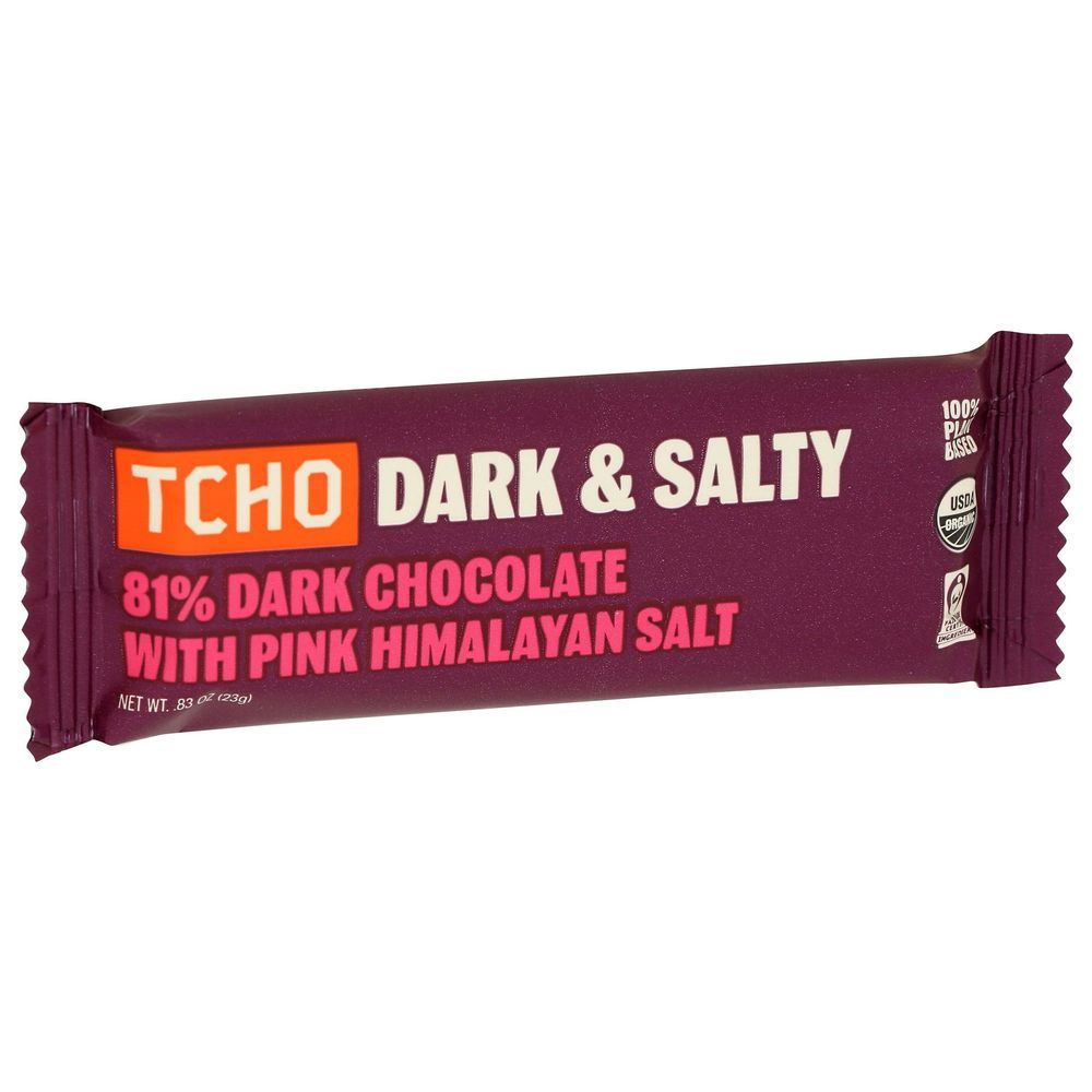 Tcho Dark And Salty Chocolate Bar, 0.83 Ounce -- 18 Per Case