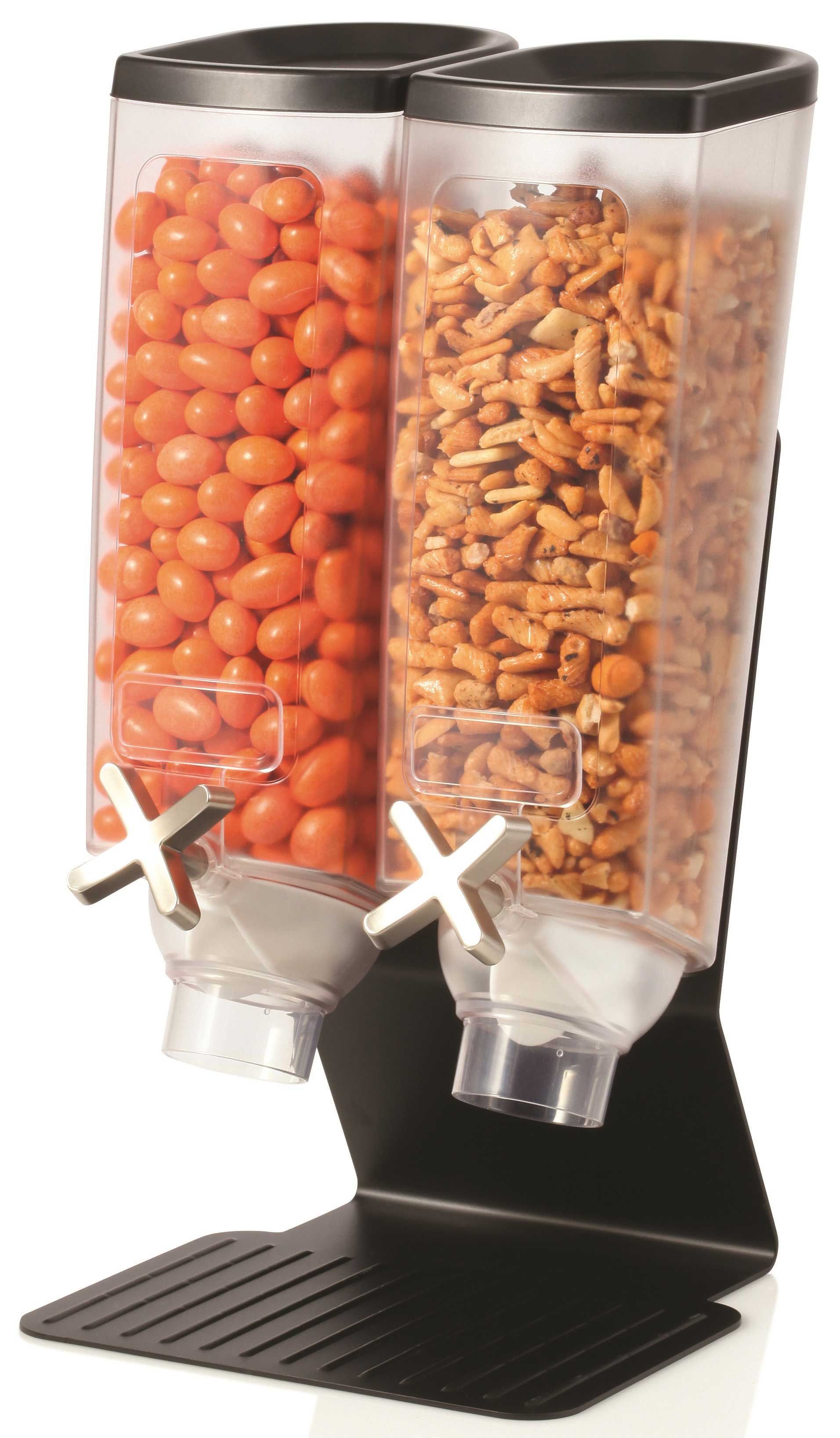 Rosseto Ez Pro H2b 2 Container Black Matte Tabletop Dispenser, 8.63 X 8.13 X 17.25 Inch