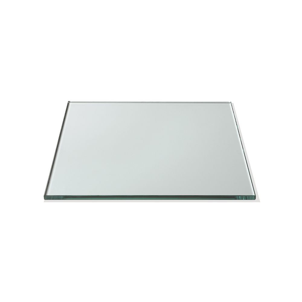 Rosseto Square Clear Tempered Glass Surface, 13.75 X 13.75 X 0.38 Inch