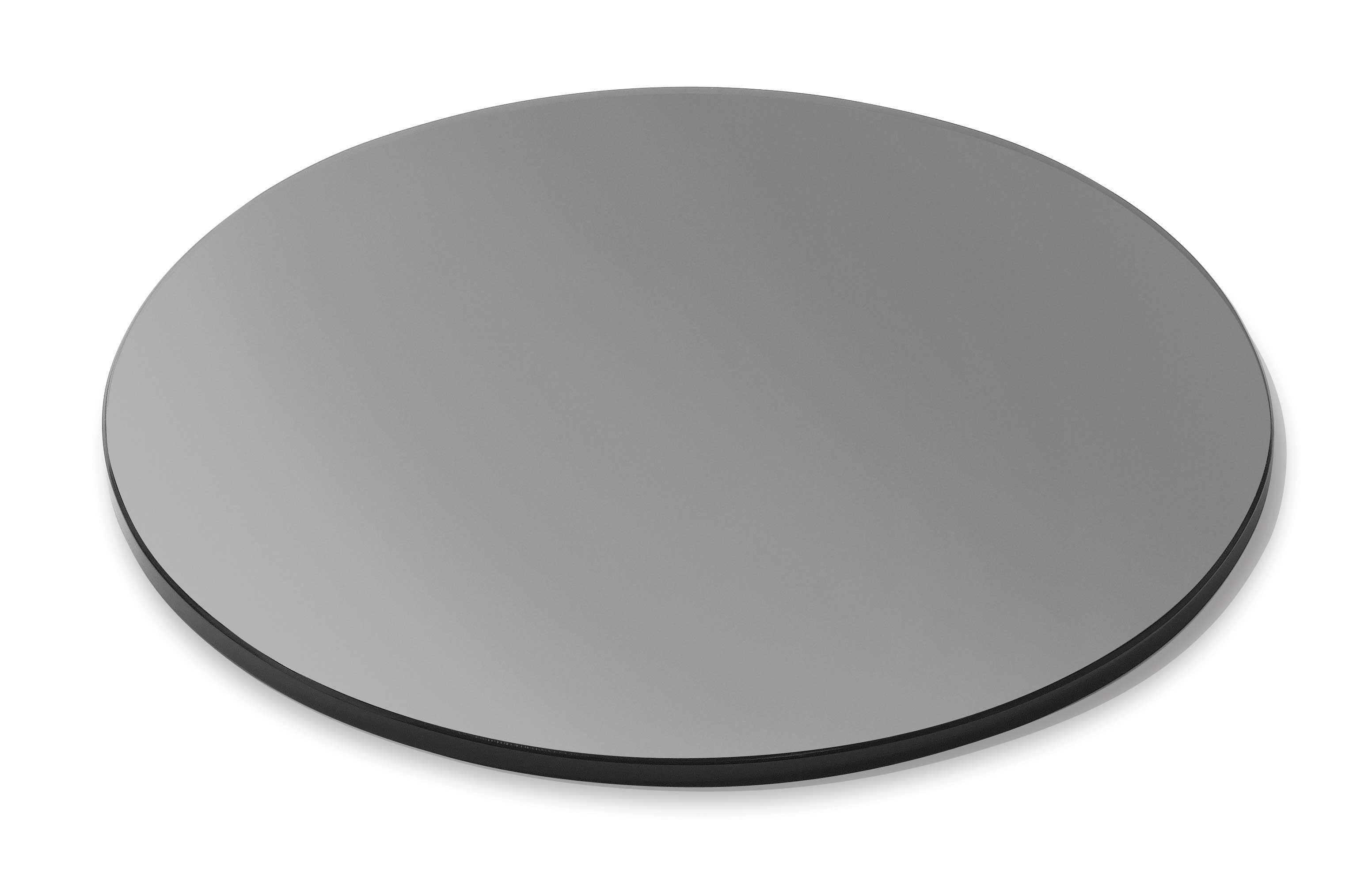 Rosseto Round Black Tempered Glass Surface, 13.75 X 13.75 X 0.38 Inch