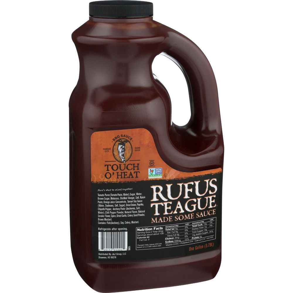 Rufus Teague Touch O Heat Bbq Sauce, 1 Gallon -- 4 Per Case