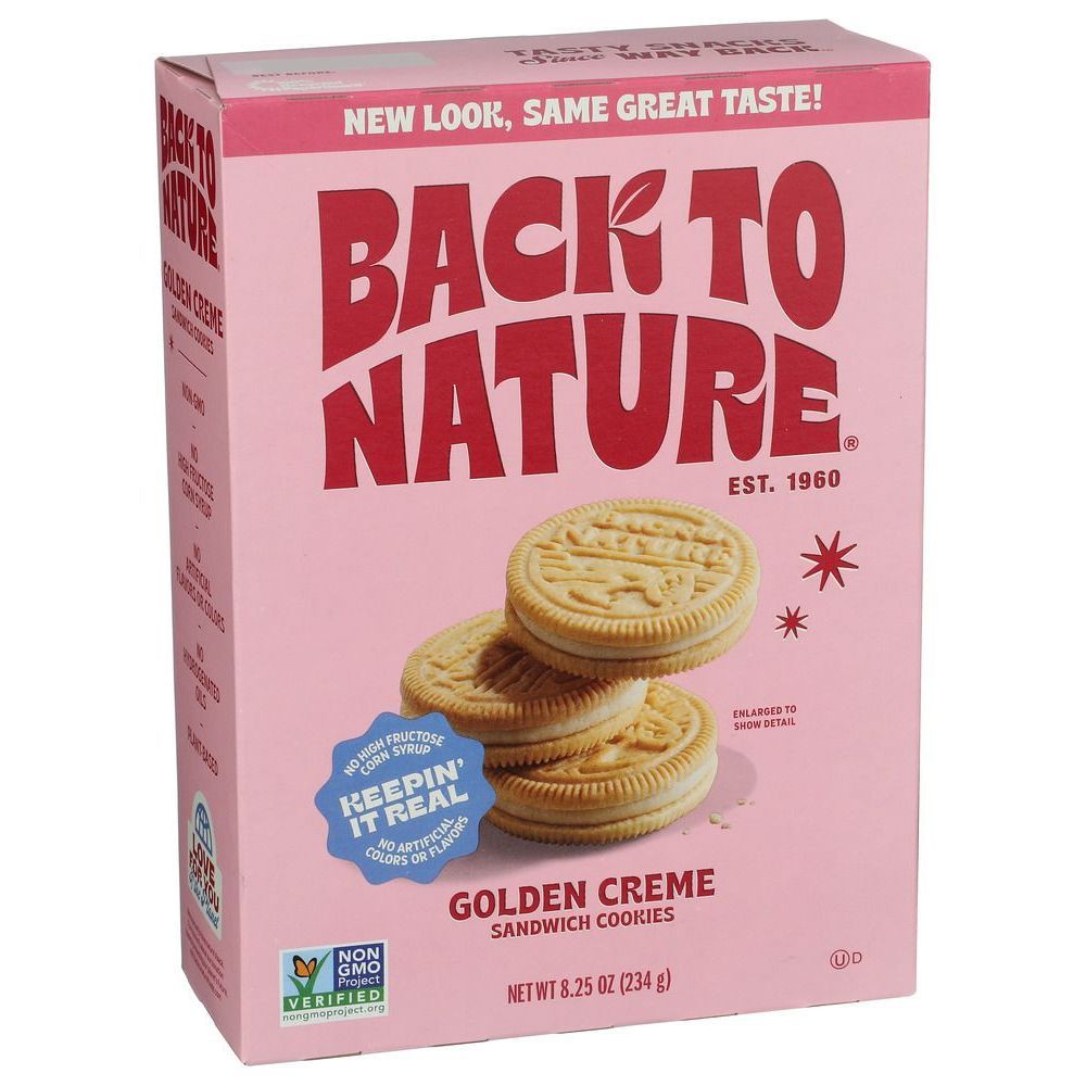 Back To Nature Golden Creme Sandwich Cookies, 8.25 Ounce -- 6 Per Case