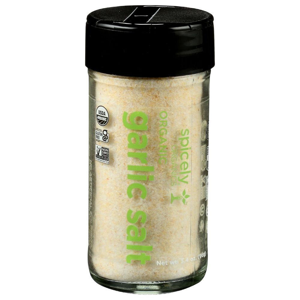 Spicely Organics Garlic Salt Seasoning, 3.4 Ounce -- 3 Per Case