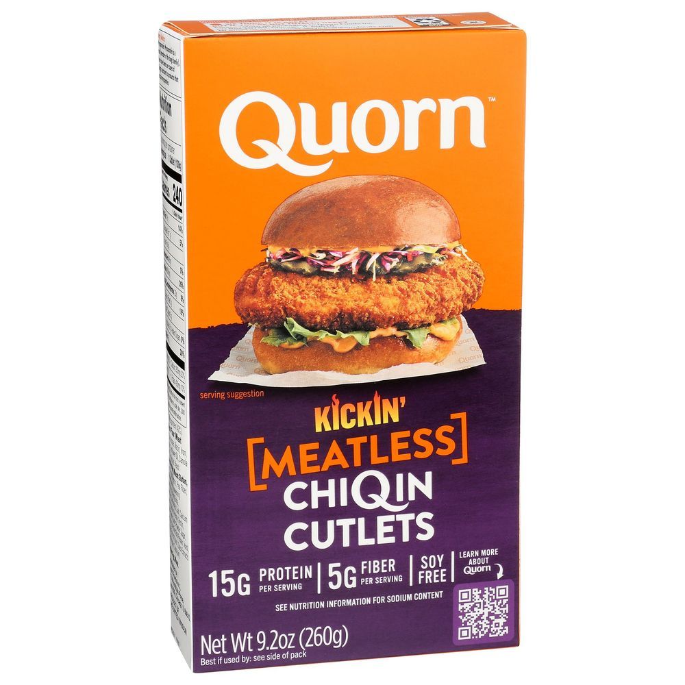 Quorn Kickin Meatless Chicken Cutlets, 9.2 Ounce -- 8 Per Case