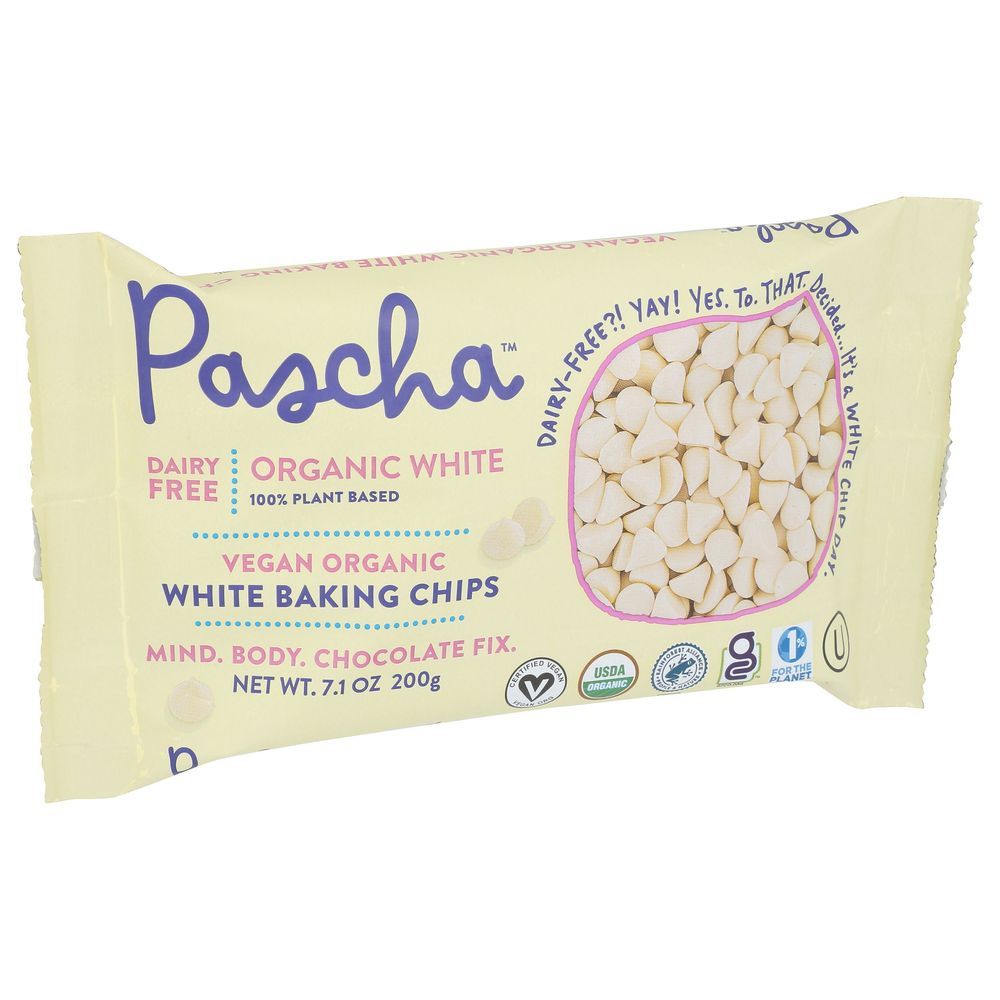 Pascha White Chocolate Baking Chip With Rice Milk, 7 Ounce -- 8 Per Case