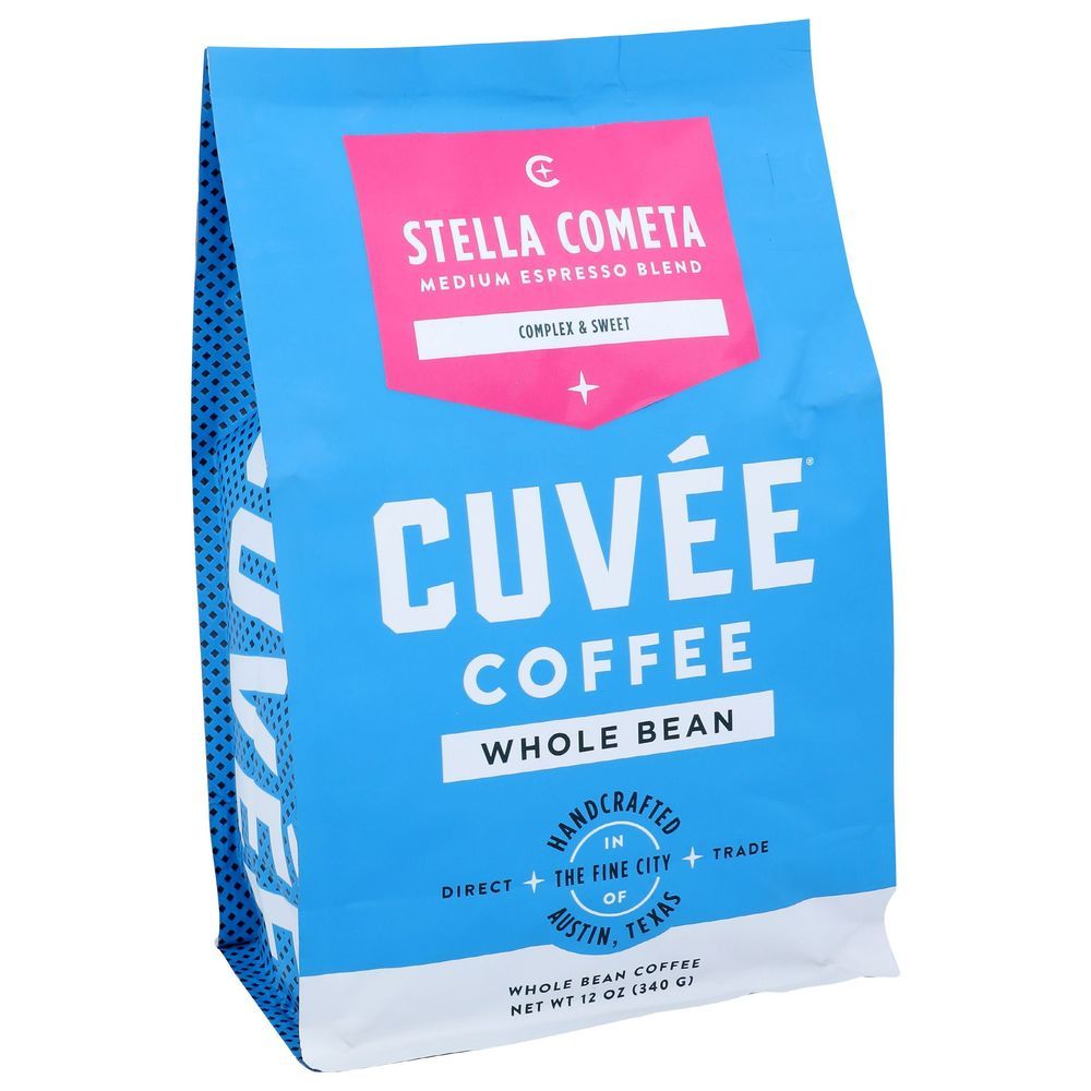 Cuvee Coffee Stella Cometa Whole Bean Espresso Blend, 12 Ounce -- 6 Per Case