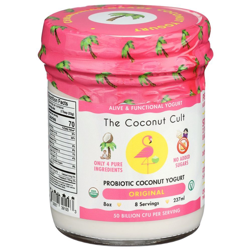 The Coconut Cult Organic Original Probiotic Coconut Yogurt, 8 Fluid Ounce -- 6 Per Case