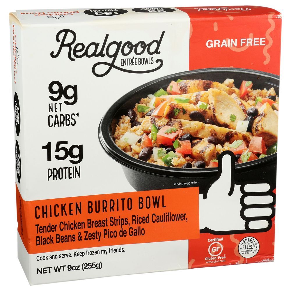 Real Good Foods Chicken Burrito Bowl, 9 Ounce -- 8 Per Case