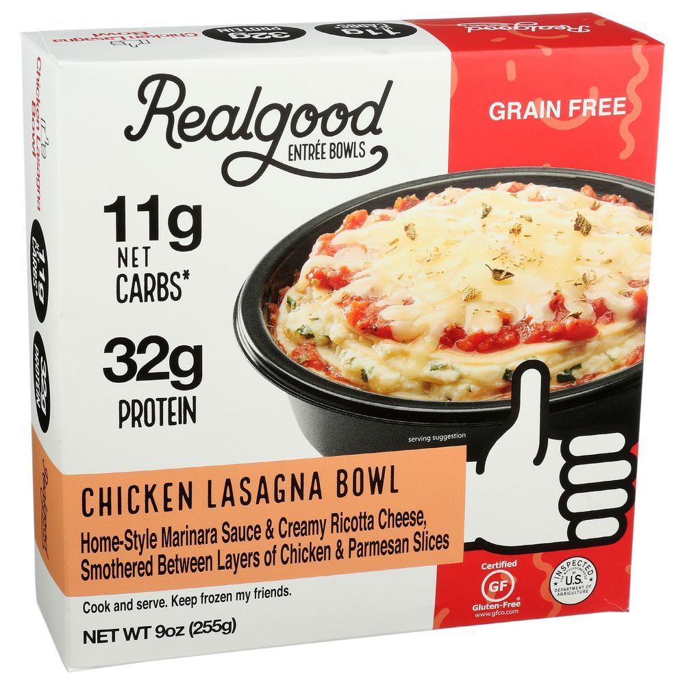Real Good Foods Chicken Lasagna Bowl, 9 Ounce -- 8 Per Case