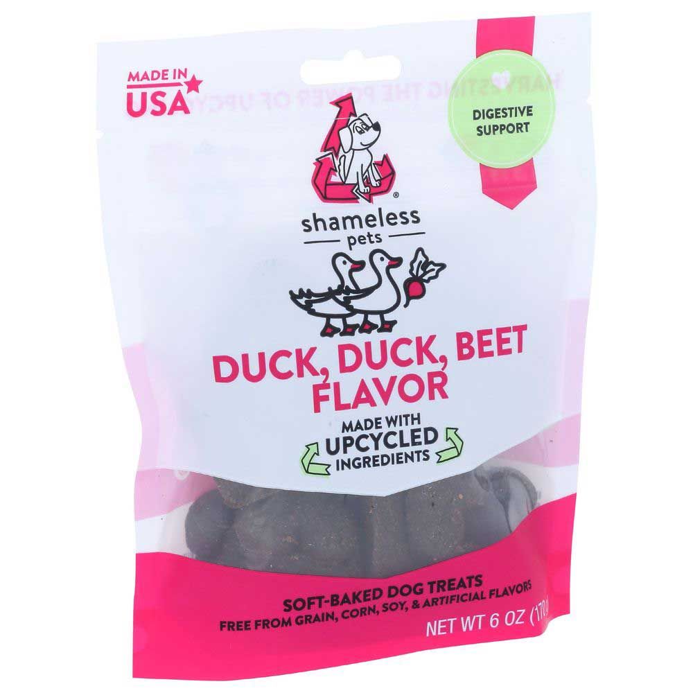 Shameless Pets Duck Duck Beet Flavor Soft Baked Dog Treat, 6 Ounce -- 6 Per Case