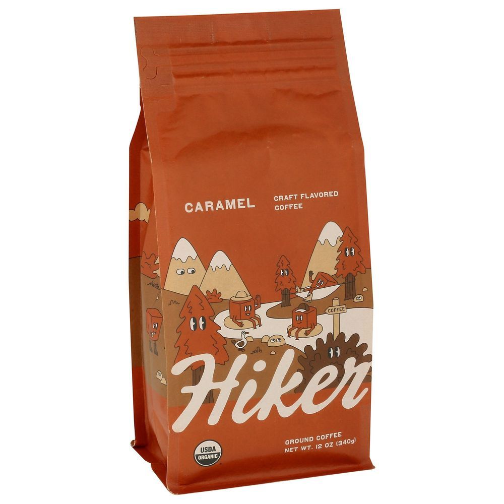 Hiker Caramel Ground Coffee, 12 Ounce -- 6 Per Case