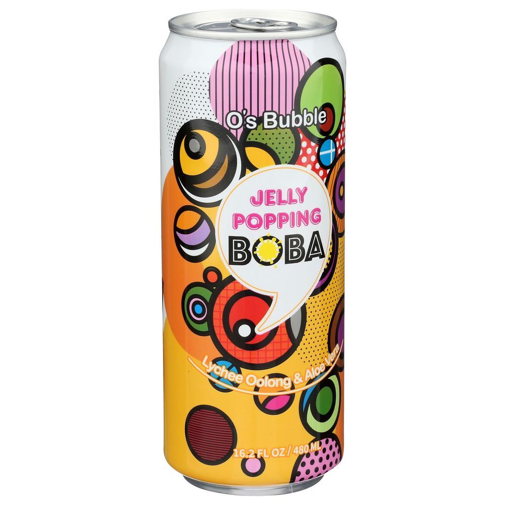 Os Bubble Lychee Oolong Tea With Popping Boba And Aloe Vera, 16.2 Fluid Ounce -- 6 Per Case