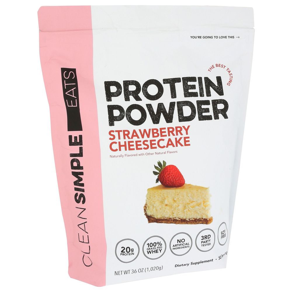 Clean Simple Eats Strawberry Cheesecake Protein Powder, 36 Ounce