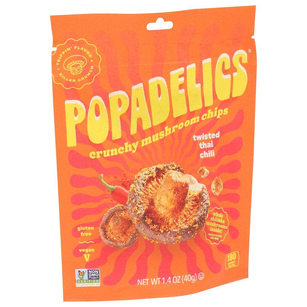 Popadelics Twisted Thai Chili Mushroom Chips, 1.4 Ounce -- 6 Per Case