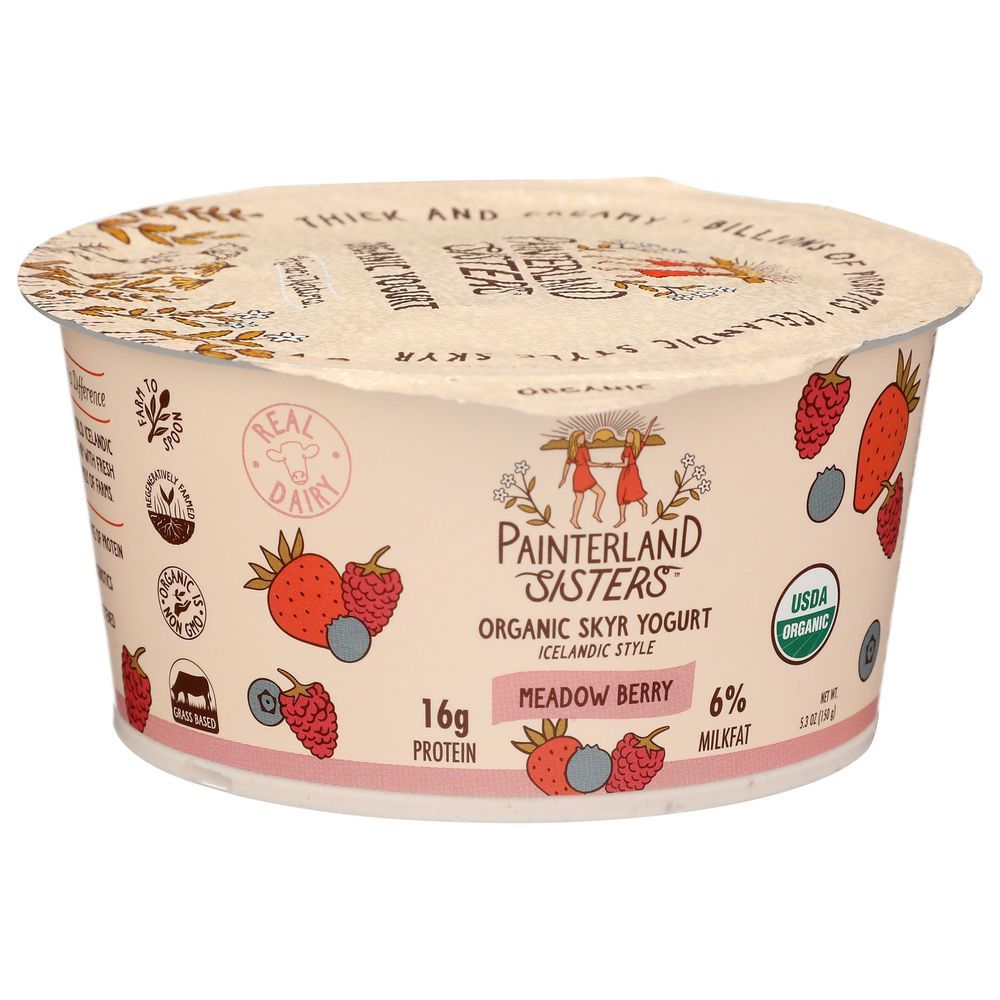 Painterland Sisters Organic Meadow Berry Skyr Yogurt, 5.3 Ounce -- 8 Per Case