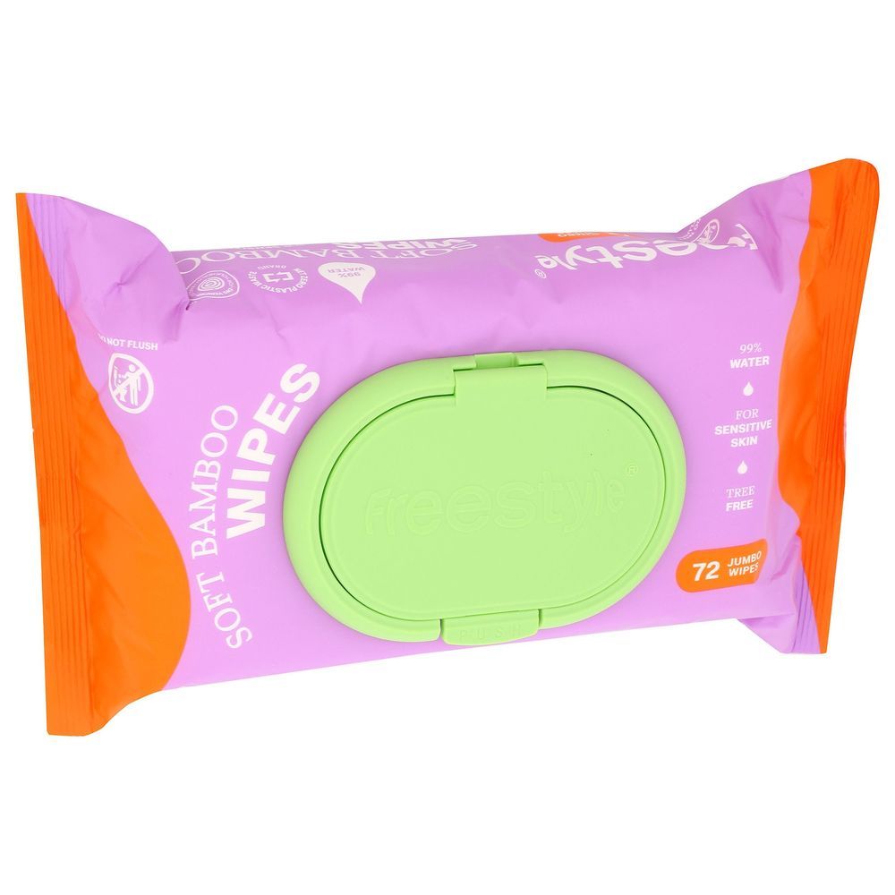 Freestyle Soft Bamboo Wipes, 72 Count -- 12 Per Case