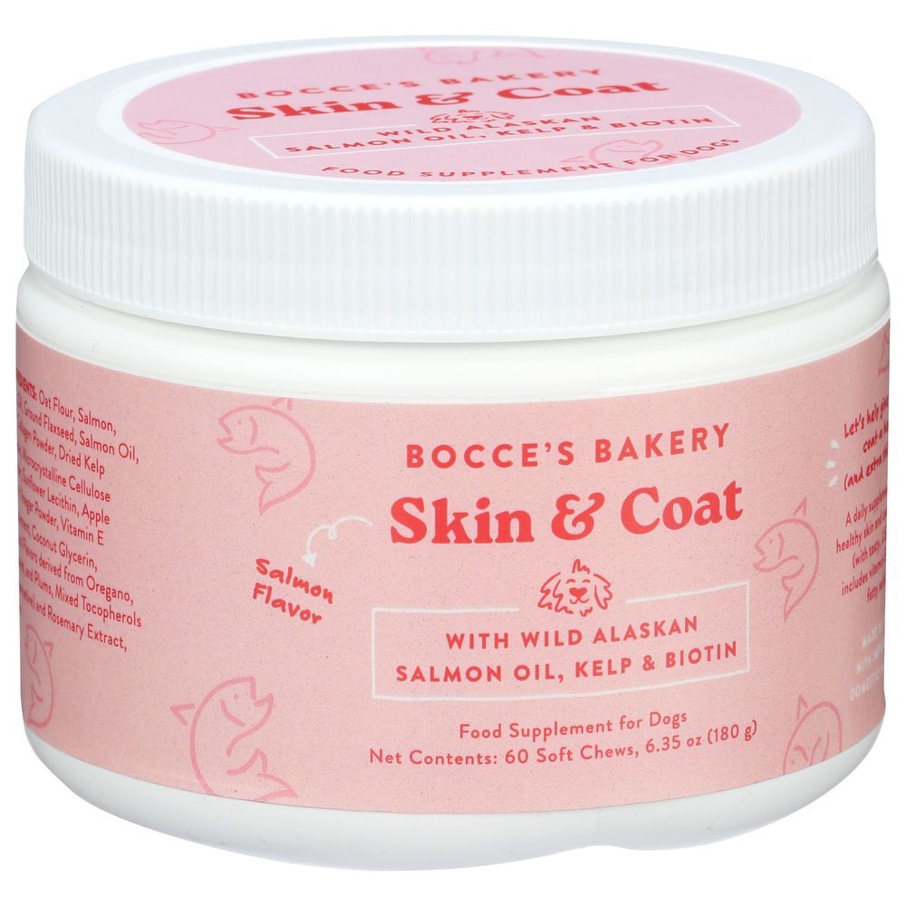 Bocce's Skin And Coat Food Supplement Soft Chews For Dogs, 6.35 Ounce -- 12 Per Case