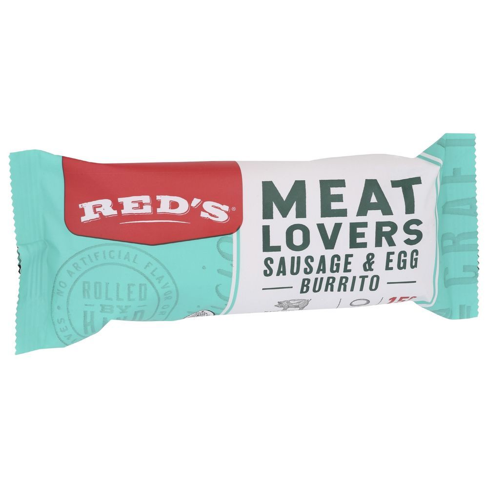 Red's All Natural Meat Lovers Egg Sausage And Bacon Breakfast Burrito, 5 Ounce -- 12 Per Case